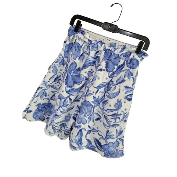 H&M Linen‎ Blend Floral Printed Paperbag High Waisted Shorts Size 6 - Picture 7 of 8
